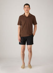 Men S Towelling Polo Shirt In Dark