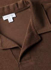 Men S Towelling Polo Shirt In Dark