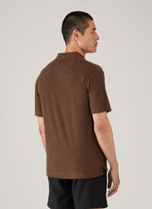Men S Towelling Polo Shirt In Dark