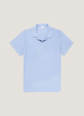 Men's Towelling Polo Shirt in Sky