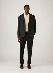 Men's Long Sleeve Sea Island Cotton Knit Polo Shirt in Hazelwood
