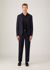 Men's Sea Island Cotton Knit Polo Shirt in Black