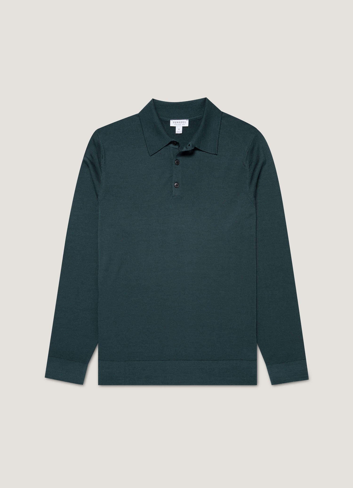 Men S Extra Fine Merino Knitted Polo Shirt In Dark Petrol