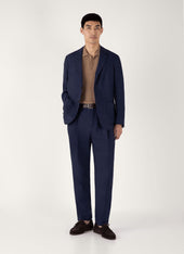 Men's Cotton Knit Polo Shirt in Dune