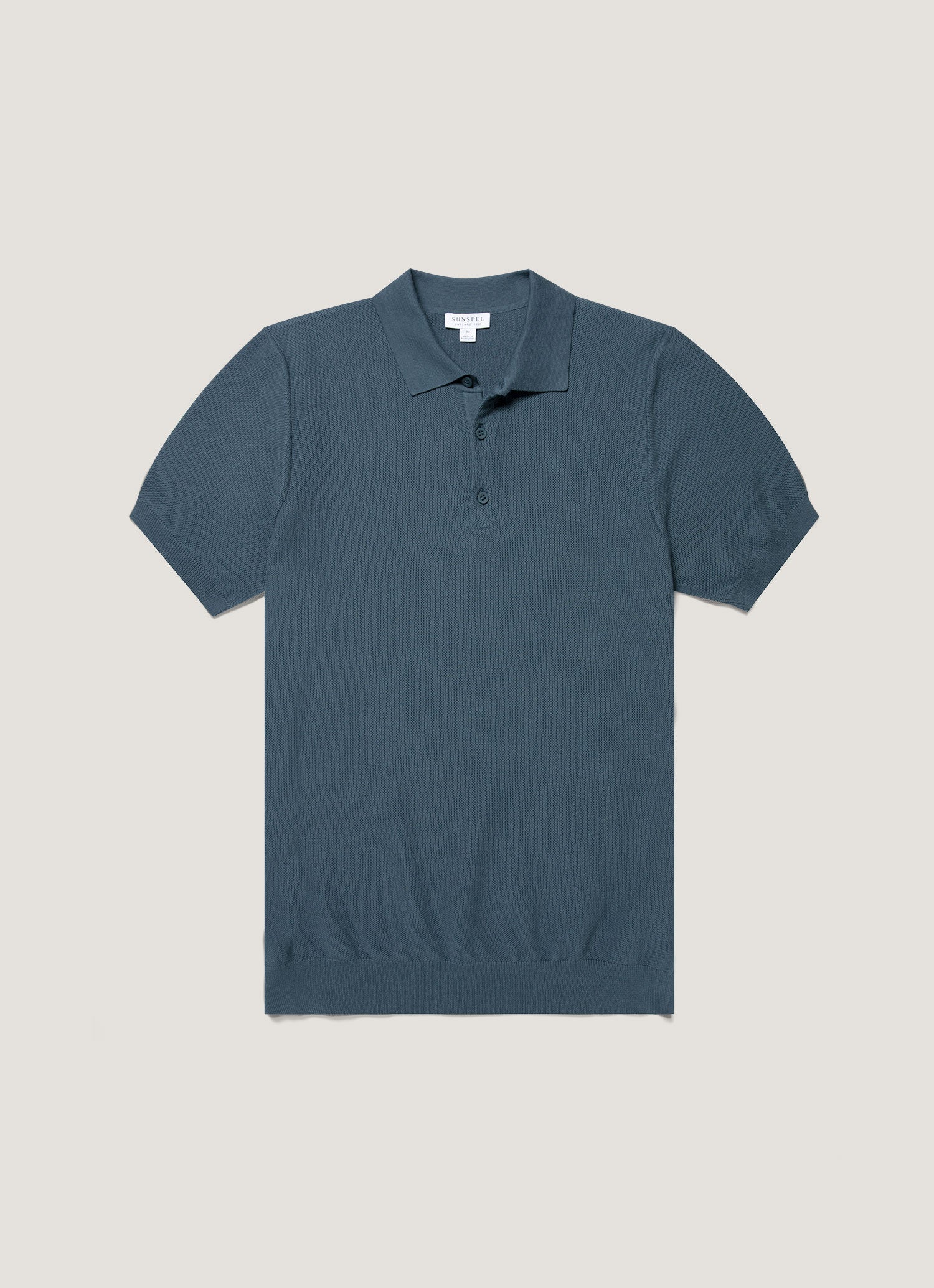 Men S Cotton Knit Polo Shirt In Blue