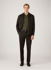 Men's Cotton Knit Polo Shirt in Khaki