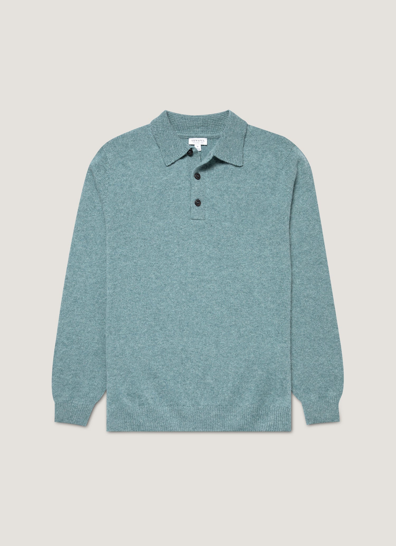 Men S Lambswool Knitted Polo Shirt In Green