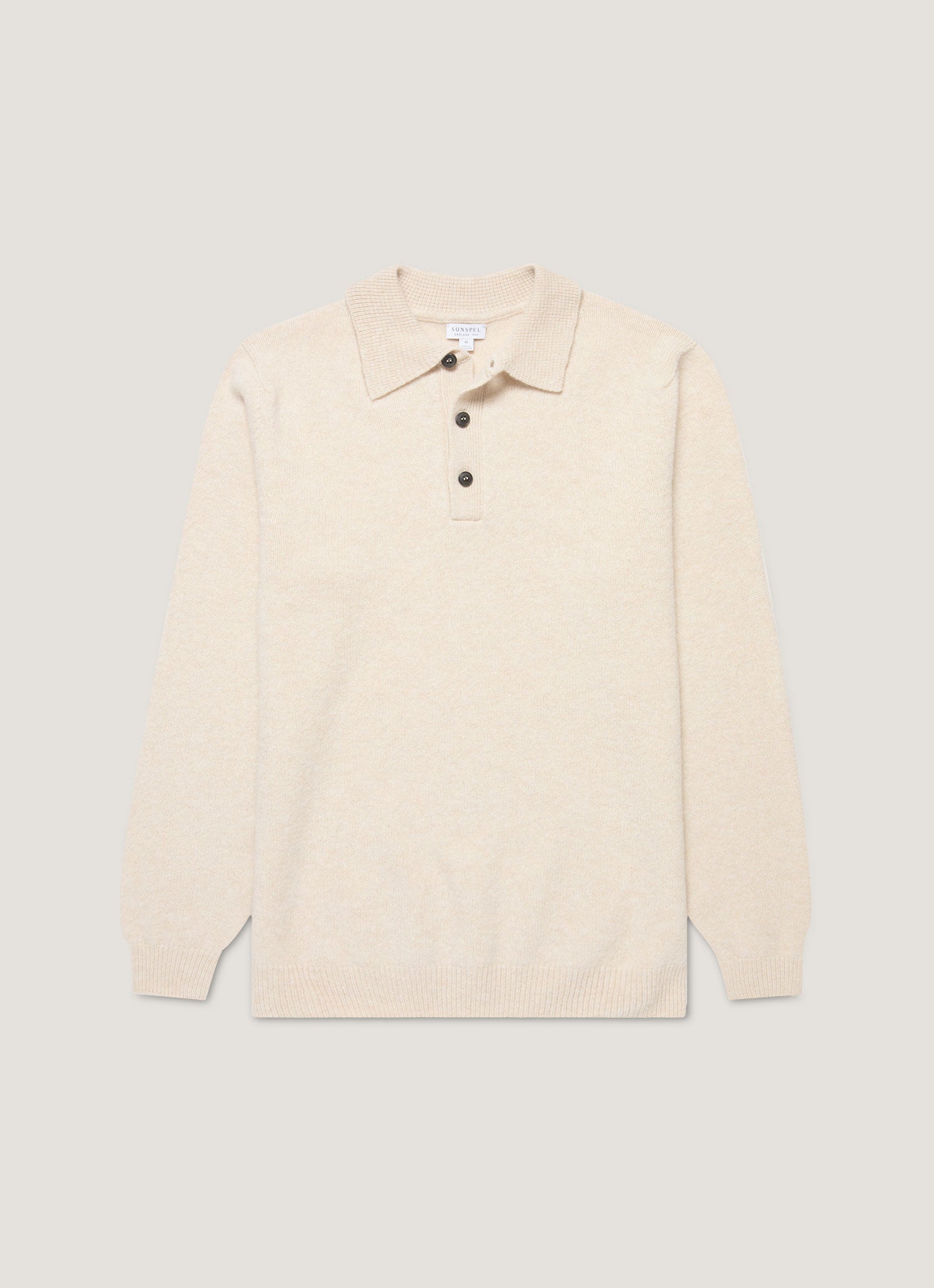 Men S Lambswool Knitted Polo Shirt In Melange