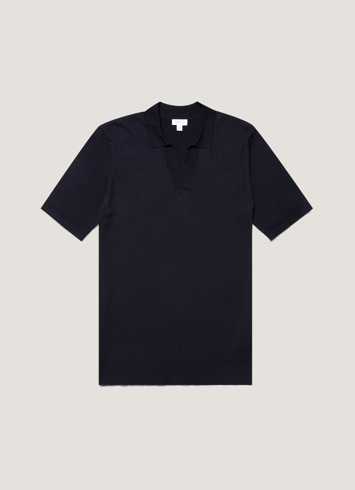 Men S Fine Rib Silk Cotton Polo In