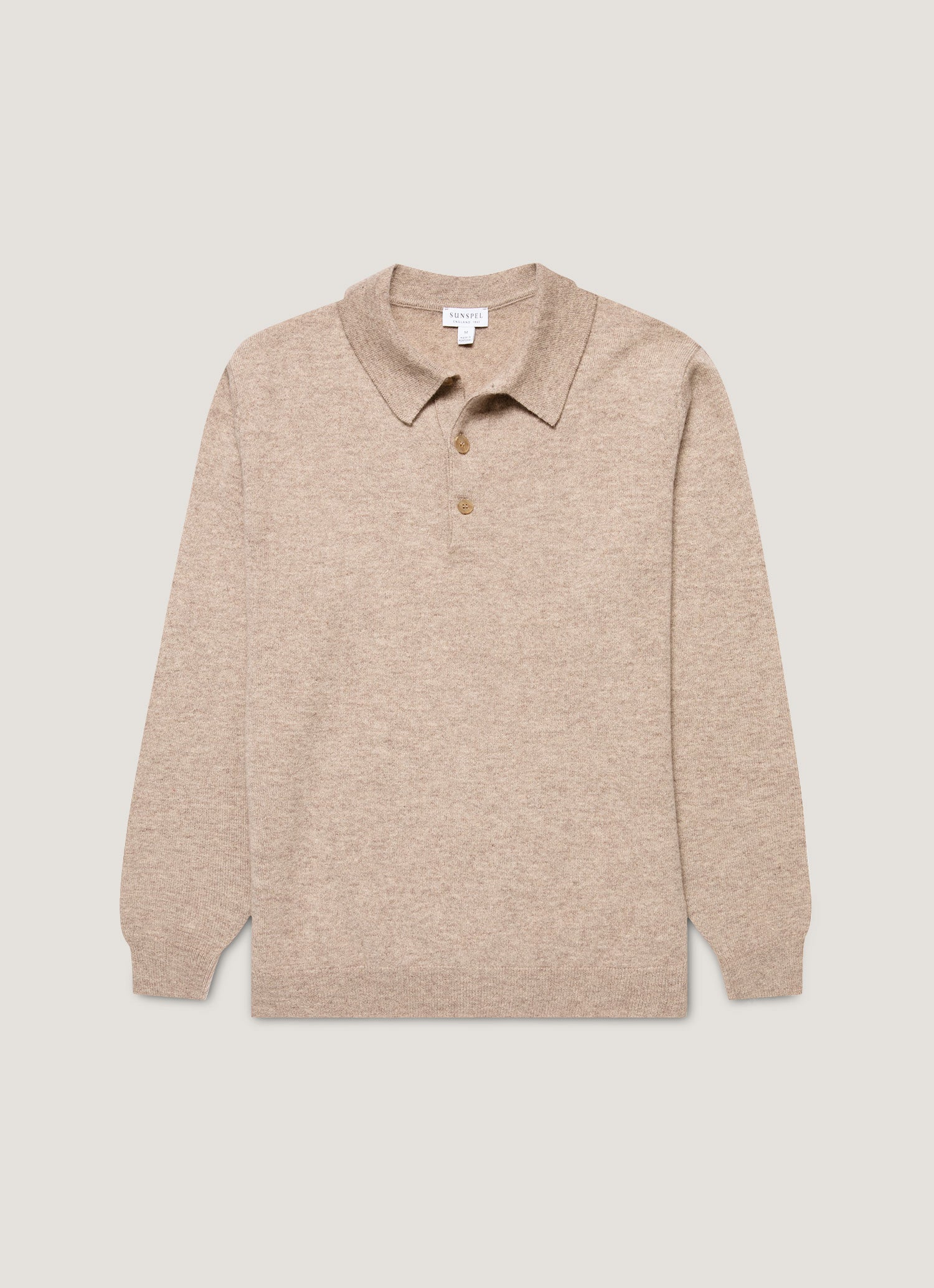 Men S Cashmere Knitted Polo Shirt In Melange