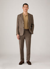 Men S Silk Linen Honeycomb Polo In Hazelwood