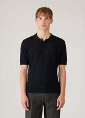 Men S Silk Linen Honeycomb Polo In Light