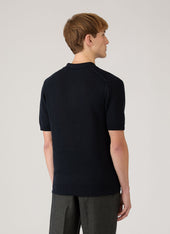 Men S Silk Linen Honeycomb Polo In Light