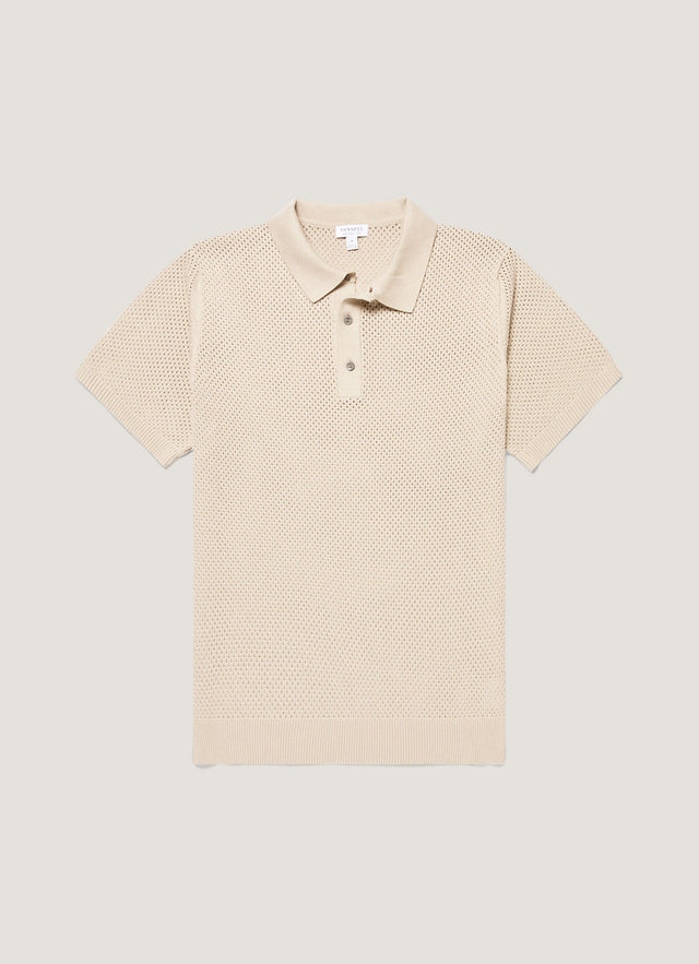 Men's Cotton Mesh Polo Shirt in Hazelwood