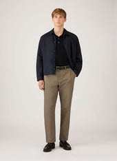 Men's Cotton Mesh Polo Shirt in Navy