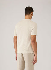Men S Contrast Rib Polo Shirt In