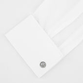 Tailored Fit Pleated Front Shirt With Kent Collar And Double Cuffs