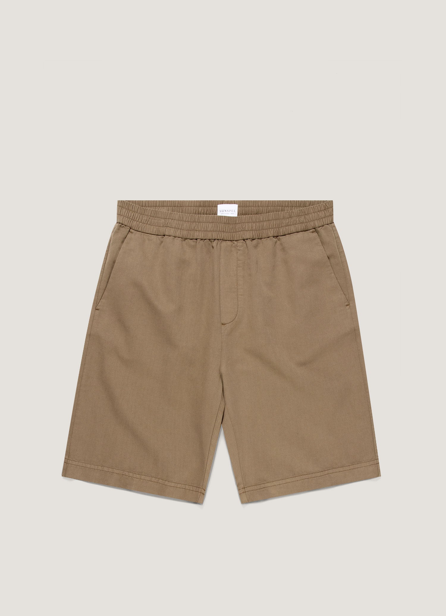 Men S Cotton Linen Drawstring Shorts In Dark Cedar