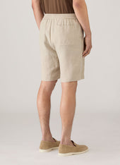 Men S Linen Drawstring Short In