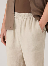 Men S Linen Drawstring Short In