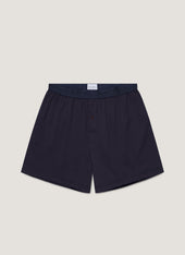 Men's Superfine Cotton One-Button Boxer Short in Navy