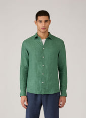 Men S Linen Shirt In Bright Green