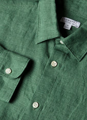Men S Linen Shirt In Bright Green