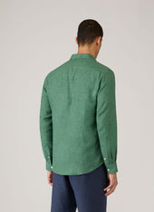 Men S Linen Shirt In Bright Green