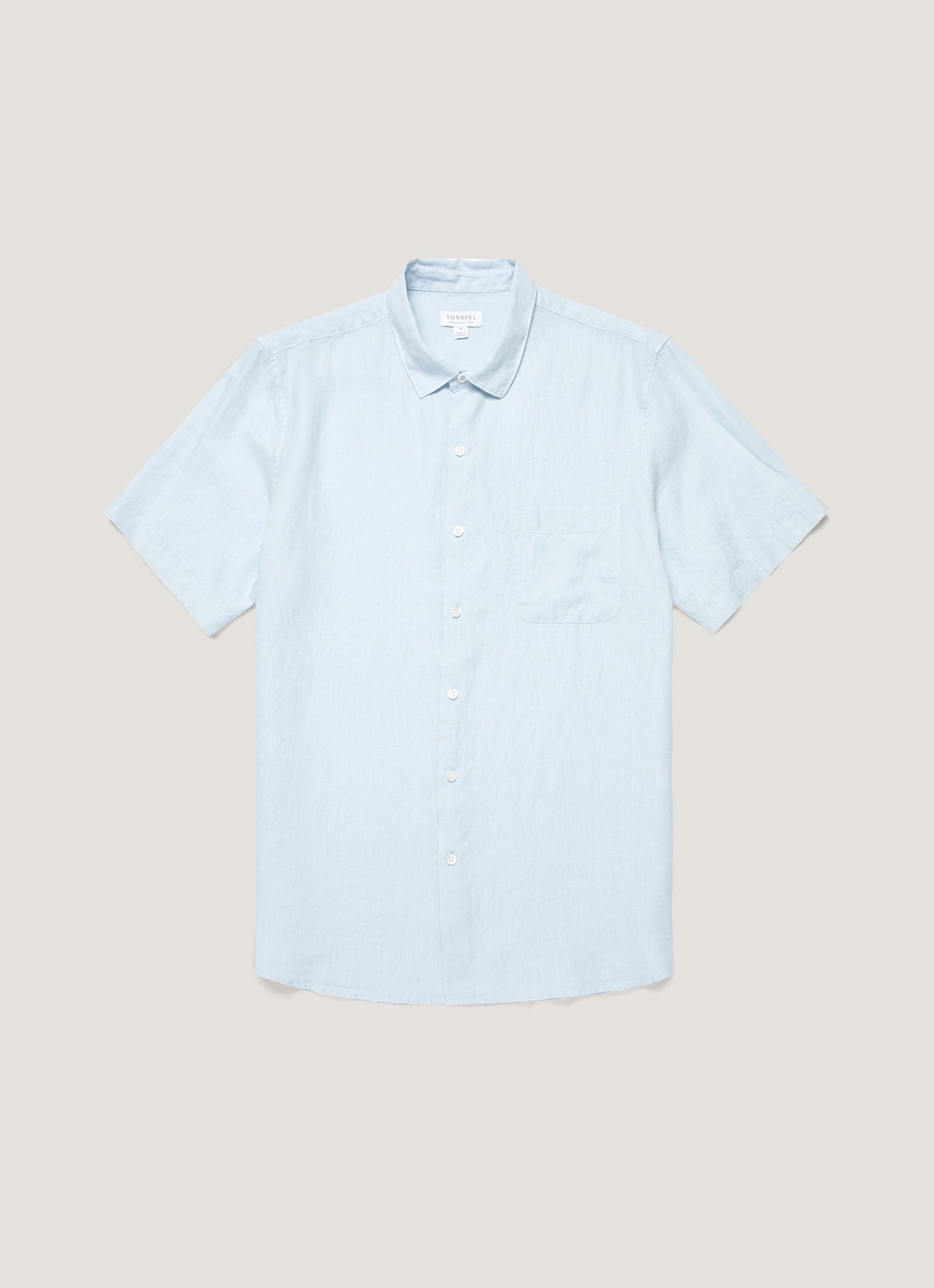 Men S Short Sleeve Linen Shirt In Light