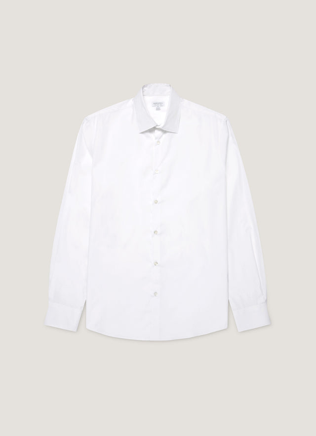 Men's Cotton Stretch Shirt in White