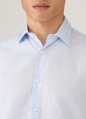 Men S Sea Island Cotton Linen Shirt In Light