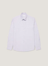 Men's Oxford Shirt in White/Navy