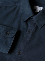 Men's Fine Cord Shirt in Navy