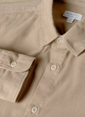 Men's Fine Cord Shirt in Fog