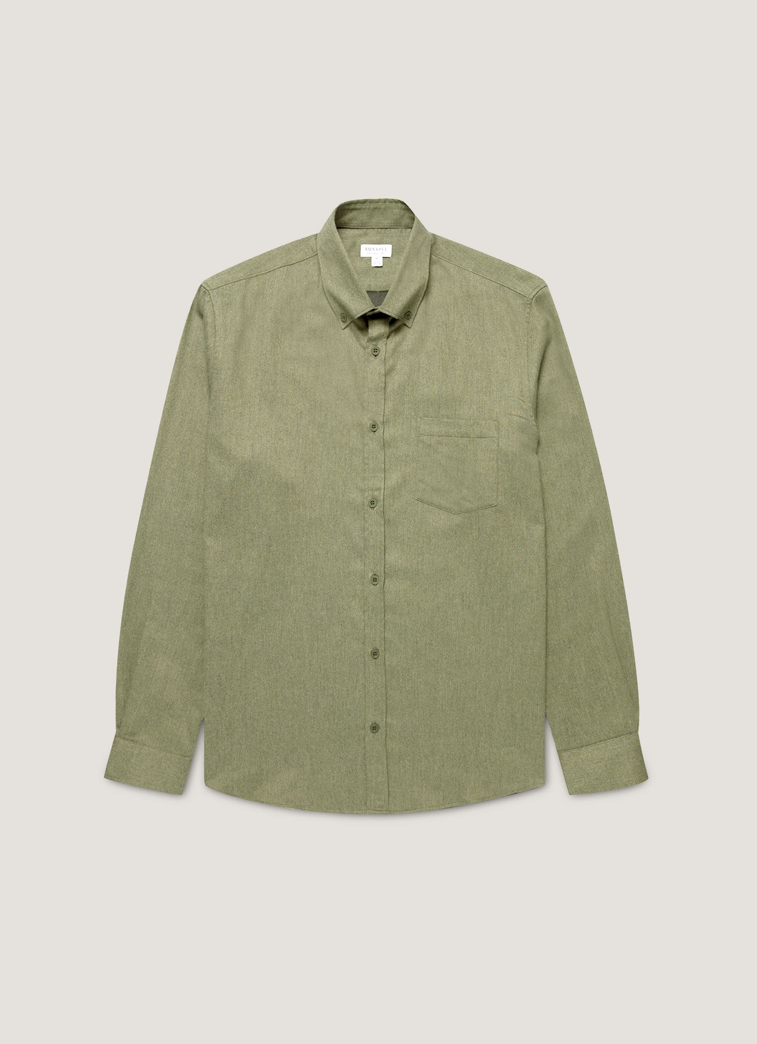 Men S Button Down Flannel Shirt In Sea Melange