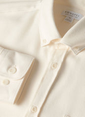 Men's Button Down Flannel Shirt in Ecru
