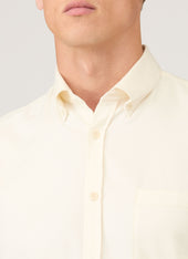 Men's Button Down Flannel Shirt in Ecru