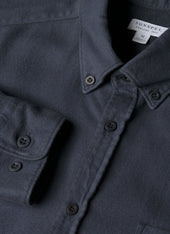 Men's Button Down Flannel Shirt in Navy