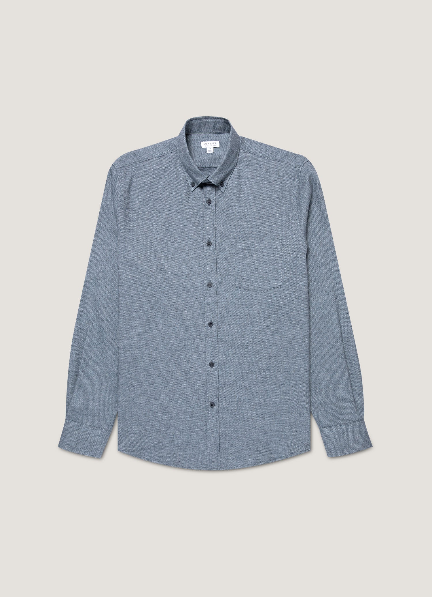 Men S Brushed Cotton Shirt In Light Melange