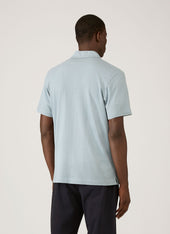 Men's Riviera Camp Collar Shirt in Stone Blue