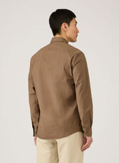 Men's Button Down Poplin Shirt in Dark Cedar