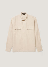 Men's Linen Overshirt in Sand