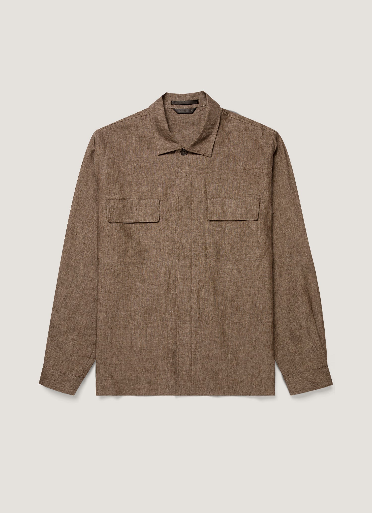 Men S Linen Overshirt In Dark
