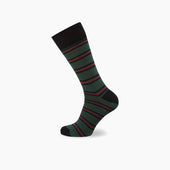 Green Black And Red Stripe Cotton Mix Short Socks