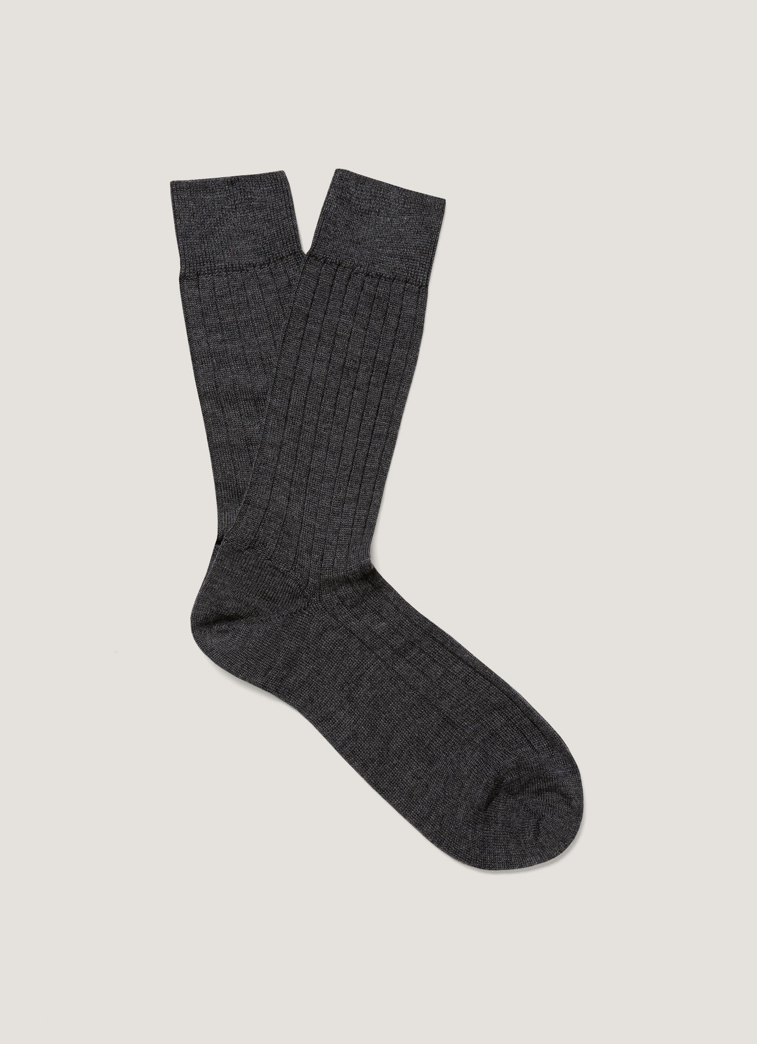Men S Merino Wool Ribbed Socks In Melange