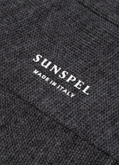 Men's Merino Wool Ribbed Socks in Charcoal Melange
