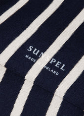 Men's Cotton Socks in Navy/Archive White