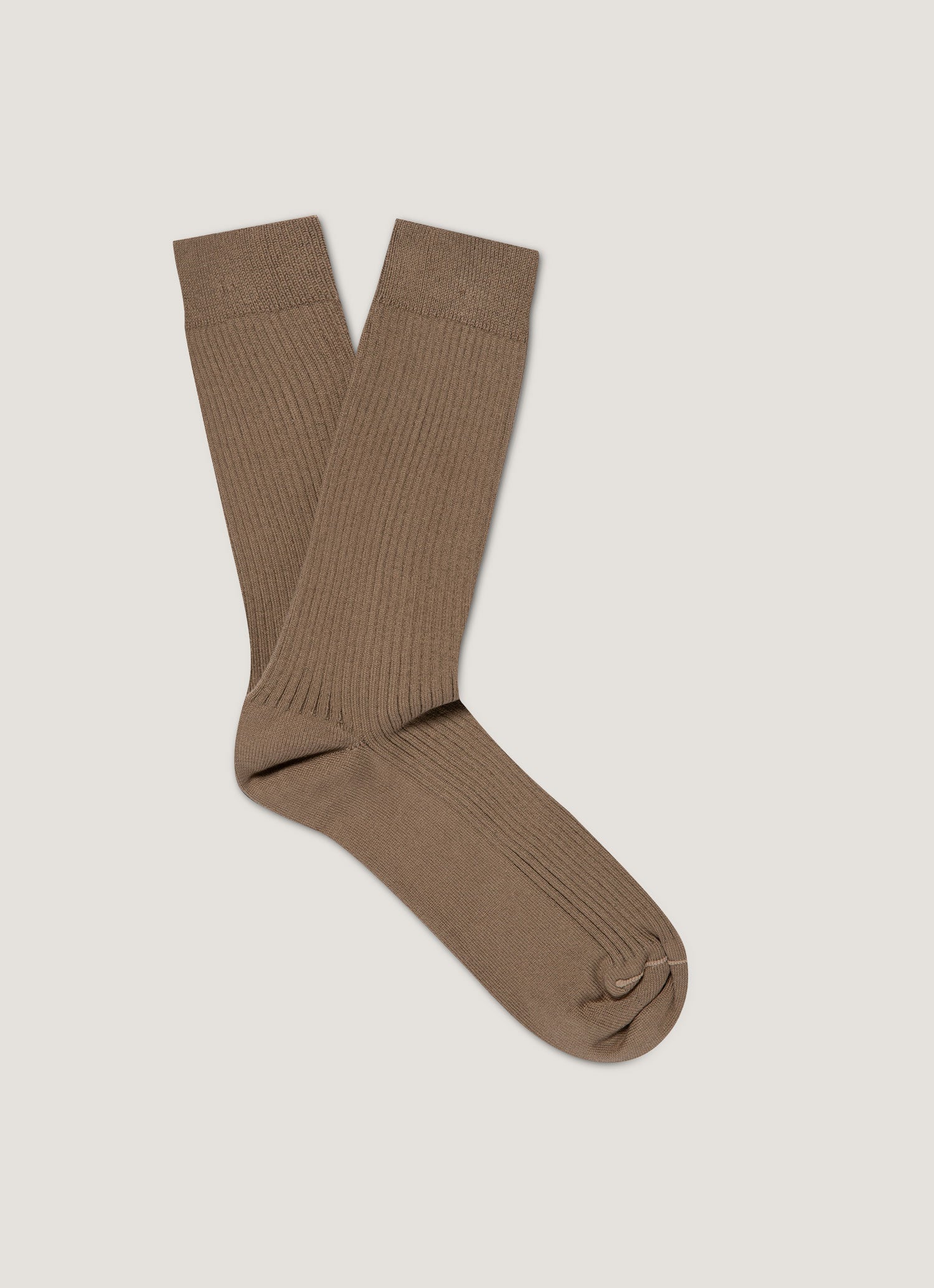 Men S Cotton Ribbed Socks In Mink