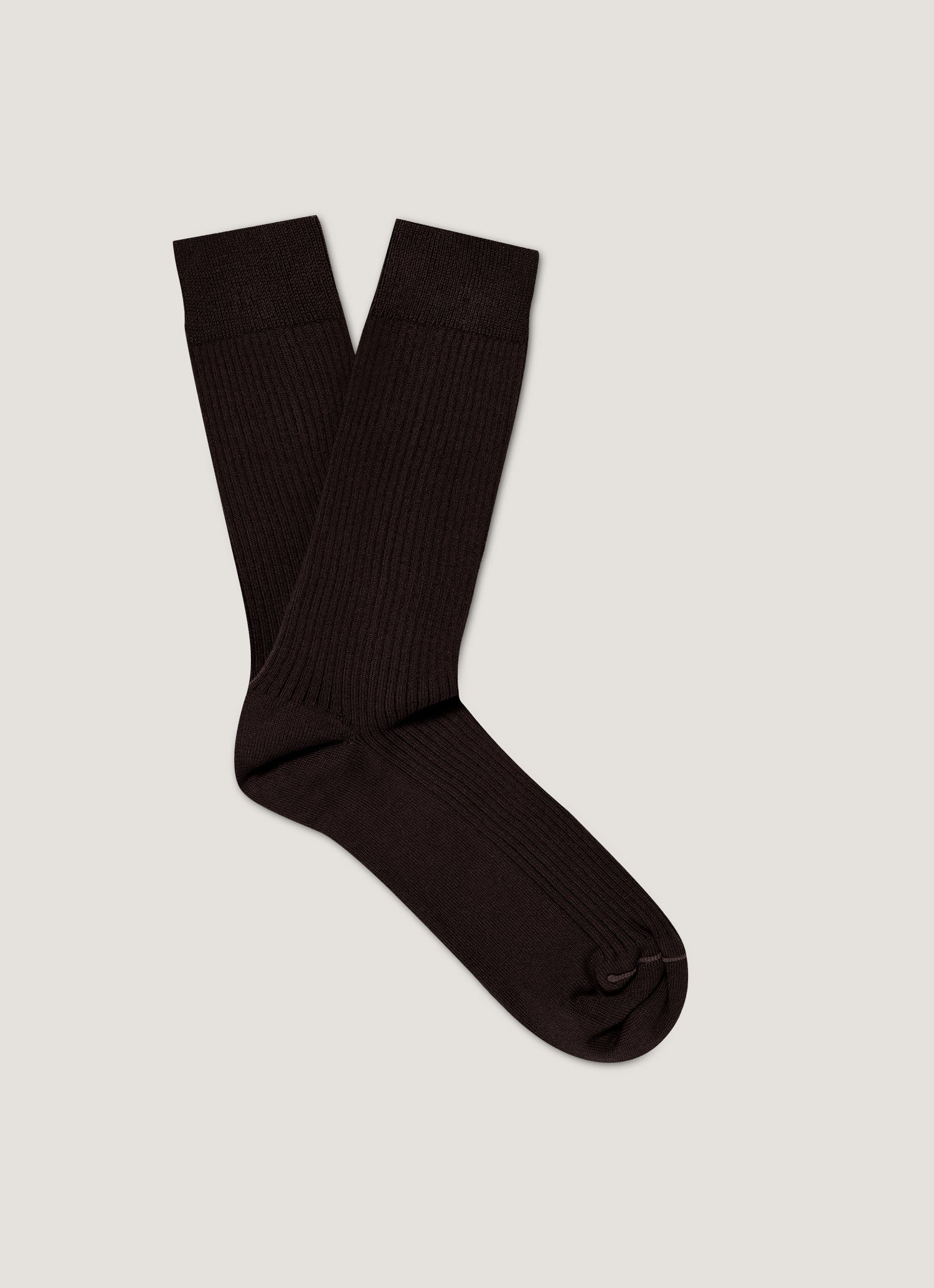 Men S Cotton Ribbed Socks In Truffle