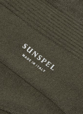 Men's Cotton Ribbed Socks in Khaki